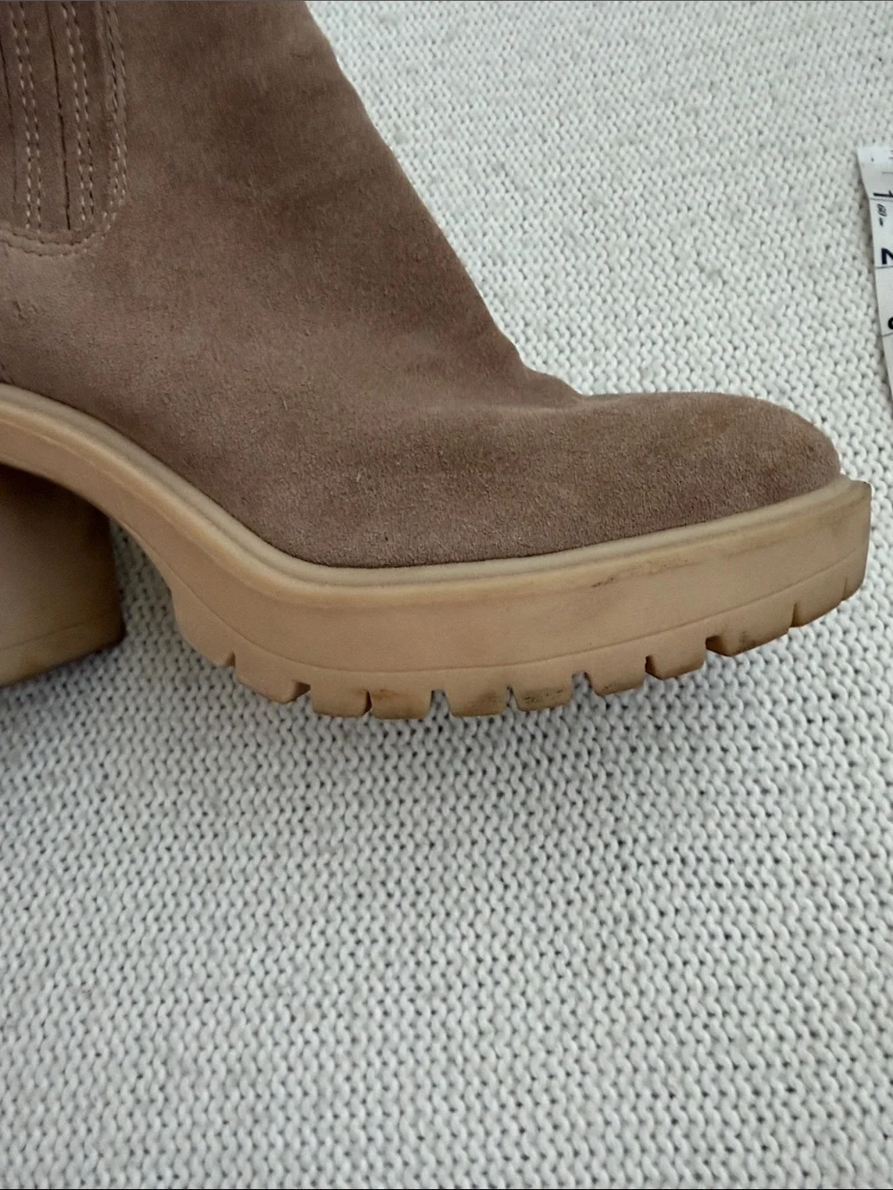 Dolce Vita Brown Suede Caster H2O Lug Sole Boots Size 8